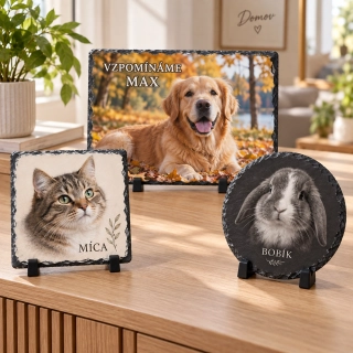 Žulový fotokámen Mazlíčci